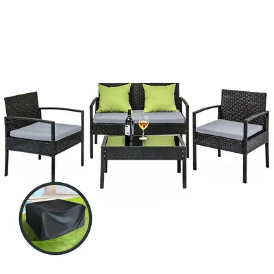 $429.95 • Buy Gardeon Outdoor Furniture Lounge Setting Garden Patio Wicker Cover Table Chairs
