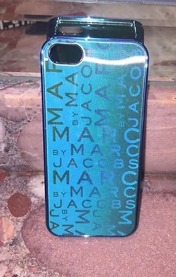 NWT Marc By Marc Jacobs Holographic Scrambled Logo IPhone 5 Hardcase Cover Blue • $22.38