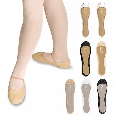 New Roch Valley Leather Canvas Satin Ballet Shoes Dance Pumps Womens Childrens  • £8.25