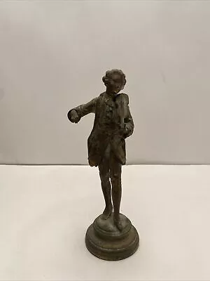 19th Century Bronze Sculpture Of Mozart Playing Violin • $93