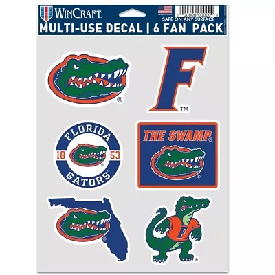 Florida Gators Multi-Use 6 Fan Pack NCAA Decal Stickers *Free Shipping • $7.97