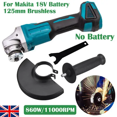 18V 125mm Brushless Angle Grinder Cordless Replace For Makita No Li-ion Battery • £33.75
