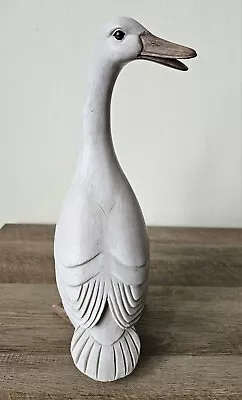 Vintage Hand-carved Wooden Goose Statue 27 Cm  • £15.99