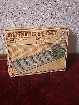 Vintage New Air Mattress Pool Tanning Float Lounger Heavy Duty PVC 78X28  • $44