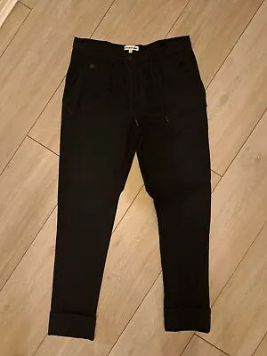 Lacoste 3/4 Tracksuit Bottoms Womens Black Turn-up And Button Detail Size 36 UK • £50