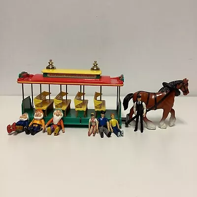 Disney Magic Town Square Trolley Horse Conductor 3 Dwarfs Dad Son Daughter • $24.14