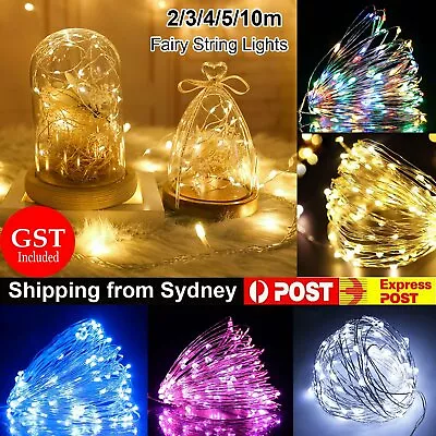 2-10M LED String Battery Powered Copper Wire Fairy Lights Xmas Wedding Party AUS • $3.59