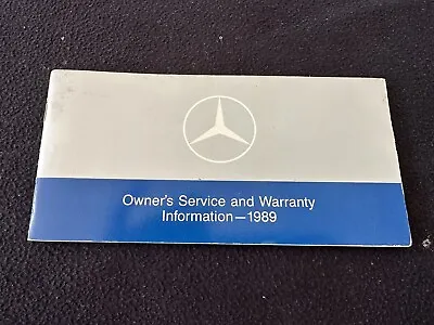 1989 Mercedes Benz Owner's Service Warranty Book Manual 300 E TE 560 SL SEL SEC • $34.98