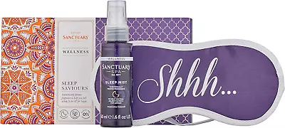 Sanctuary Spa Gift Set Sleep Saviours Wellness Gift Box With Sleep Eye Mask And • £10.44