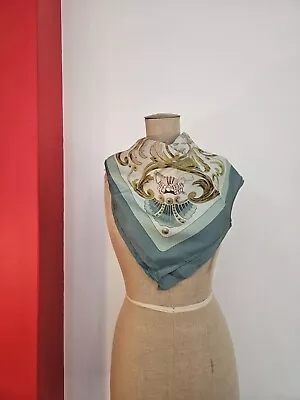 $399 • Buy Vintage HERMES PARIS Cheval Turc Silk Square Scarf  (#15)