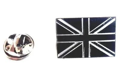 Union Jack Flag Black Metal Enamel Pin Badge Great Britain GB • £2.94