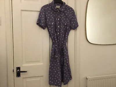£7.99 • Buy Levis Shirt Dress - Size Small - Lilac With Patterns - Good Condition 