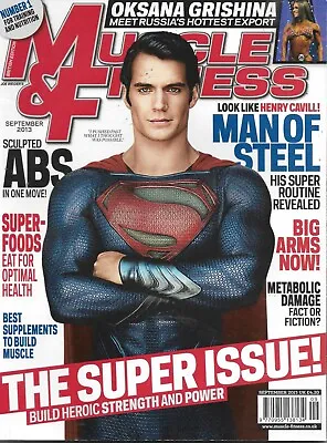 Muscle And Fitness Bodybuilding Magazine September 2013 - Cover Henry Cavill • $30.82