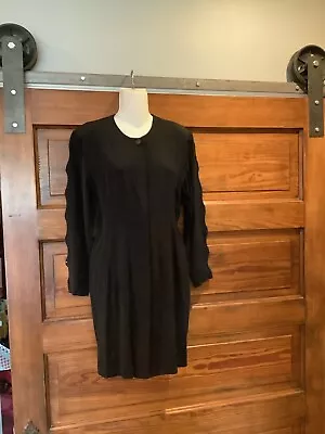 Vintage 80s Little Black Dress Cut Out Sleeves S • $23.99