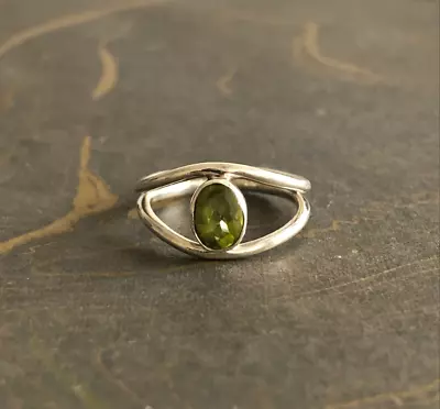 Certified Peridot Ring 925 Sterling Silver August Birthstone Ring Dual Band Ring • $28.04