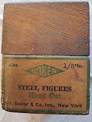 ** Vintage - H. BOKER - USA Made - 1/8 Inch - STEEL STAMPING SET - Numbers ** • $28