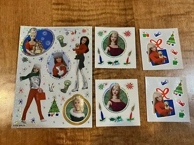 Vintage 2000 Barbie Stickers SandyLion Holiday Theme Christmas • $12