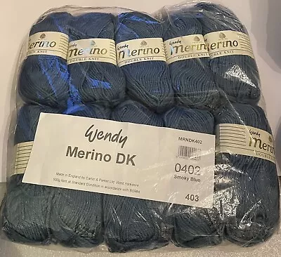 Wendy Merino DK Yarn - 500g Smoky Blue • £18