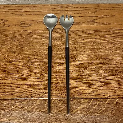 1960s Mid-Century Denmark Salad Servers Rosewood And Stainless Steel • $49.95