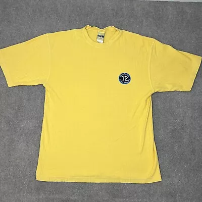 VINTAGE Ocean Pacific Shirt Mens Medium Yellow Crewneck Ribbed 90s USA Made • $8