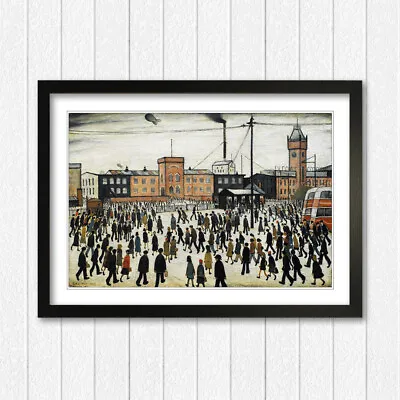 £37.99 • Buy Going To Work People FRAMED WALL ART PRINT ARTWORK PAINTING LS Lowry Style