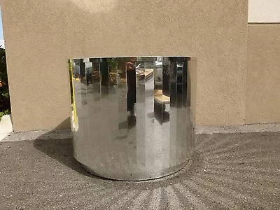 Huge Mid Century 70's Faceted Chromed Steel Table Base Manor Of Pace - P • $1200