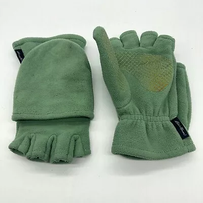 Eddie Bauer Womens Green Mitten Glove Hybrid Combo W/ Magnetic Closure Sz Small • $12