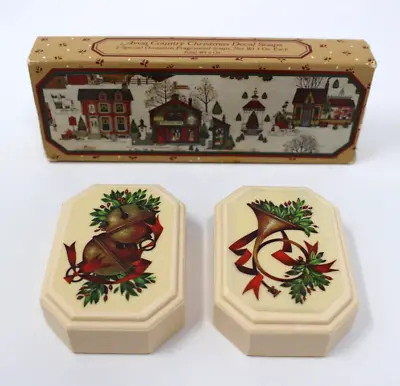 Avon Country Christmas Decal Soaps Fragrant 3 Ounces Each Vintage 1982 Box • $11.99