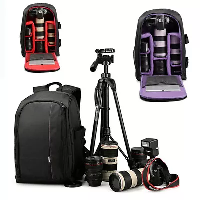 PRO Digitial Camera Backpack DSLR SLR EOS Lens Laptop Organiser Storage Rucksack • £24.92