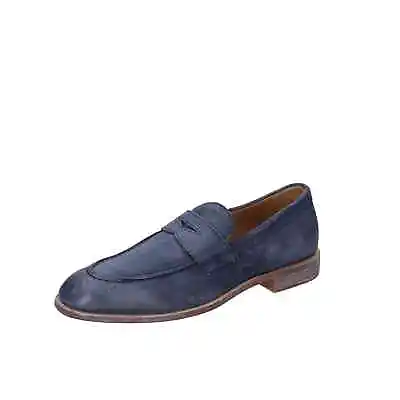 Men's Shoes MOMA 7 (EU 40) Loafers Blue Suede EY425-40 • $193.90