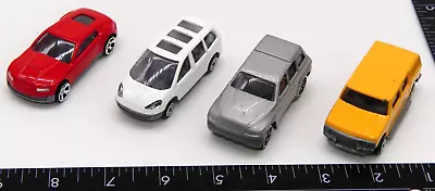 Lot Of 4 Generic Diecast Car Toy Red White Silver Yellow Van SUV • $8.96