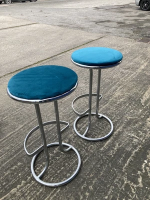 £85 • Buy Funky Pair Of Vintage Designer Style Metal Bar Stools Great Style