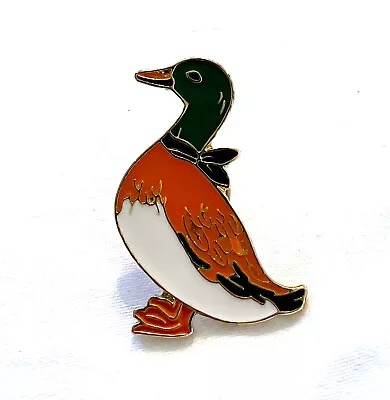 NEW Cute Enamel Mallard Duck Brooch Pin • £1.95