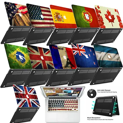 2021 New Flag Painted Matt Laptop Hard Rubberized Case Cover For Macbook Air Pro • $17.99