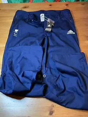 £15 • Buy Adidas Team Team GB Olympic Track Pants / Trousers With Taped Zips