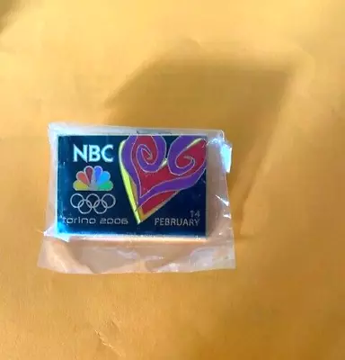 Torino Oympics Nbc Media Pin Valentines Day Heart Guest Vip February 14 New • $49.95