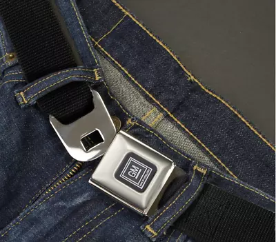 Official GM Logo Seatbelt Seat Belt Style Belt And Buckle Combo BUCKLE-DOWN • $26.99