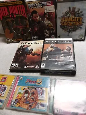 Lot Of 8 PC Games In Boxes-Half Life Mass Effect +. Discs Are In Great Shape • $53.95