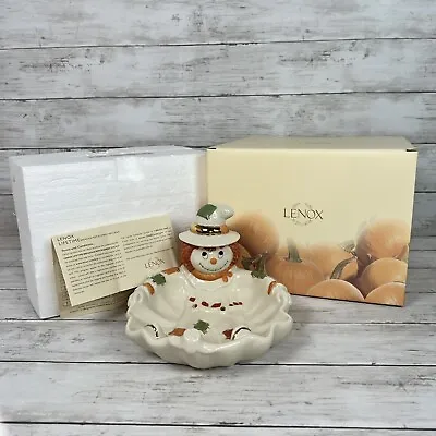 Lenox Occasions Scarecrow Candy Dish #638682 Halloween Thanksgiving Fall Decor • $35.99