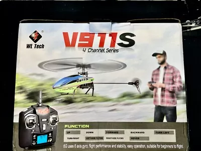 WLtoys V911S 2.4G 4CH 6-Aixs Gyro Flybarless RC Helicopter RTF • $48