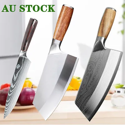 $29.99 • Buy Kitchen Knife Set Japanese Damascus Stainless Steel Chef Knives Sharp Cleaver AU