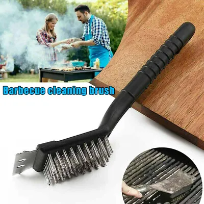 BBQ Wire Cleaning Brush Heavy Duty Barbecue Scraper Grill Oven Easy Cleaner Tool • $11.35