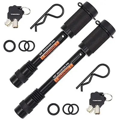 $60.01 • Buy 5/8  Trailer Hitch Lock Set For Adjustable Channel Mounts Double Safety