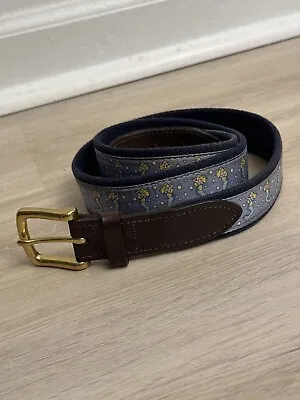 Pre-Owned Genuine Vineyard Vines Mermaid Belt Canvas Leather Men's 40 • $29.95