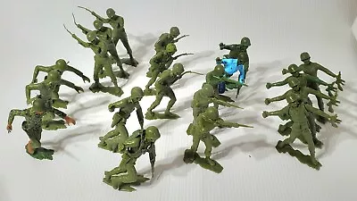 Lot Of 20 1964 MARX 6  Inch USMC Soldiers WWII GREEN ACTION FIGURE • $129