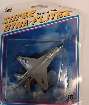 USAF Fighter Jet 4.5  Dyna-Flites Diecast Scale Model Aircraft Original Card. • $12