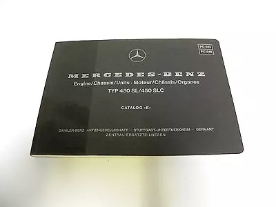 Vintage Mercedes Benz 450 SL 450 SLC Catalog  E  Manual (A15) • $69.95