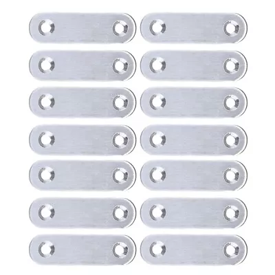  20 PCS Brackets For Shelves Metal Plate With Holes Straight • £7.68