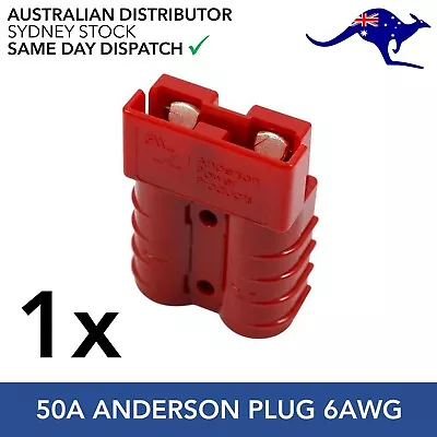 $6.80 • Buy Genuine Anderson APP SB50 Power Plug Cable Connector 6AWG 50AMP IP64 Red