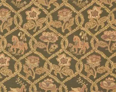 Lee Jofa Chessington Tapestry Loden Green Horse Bird Upholstery Fabric • $46